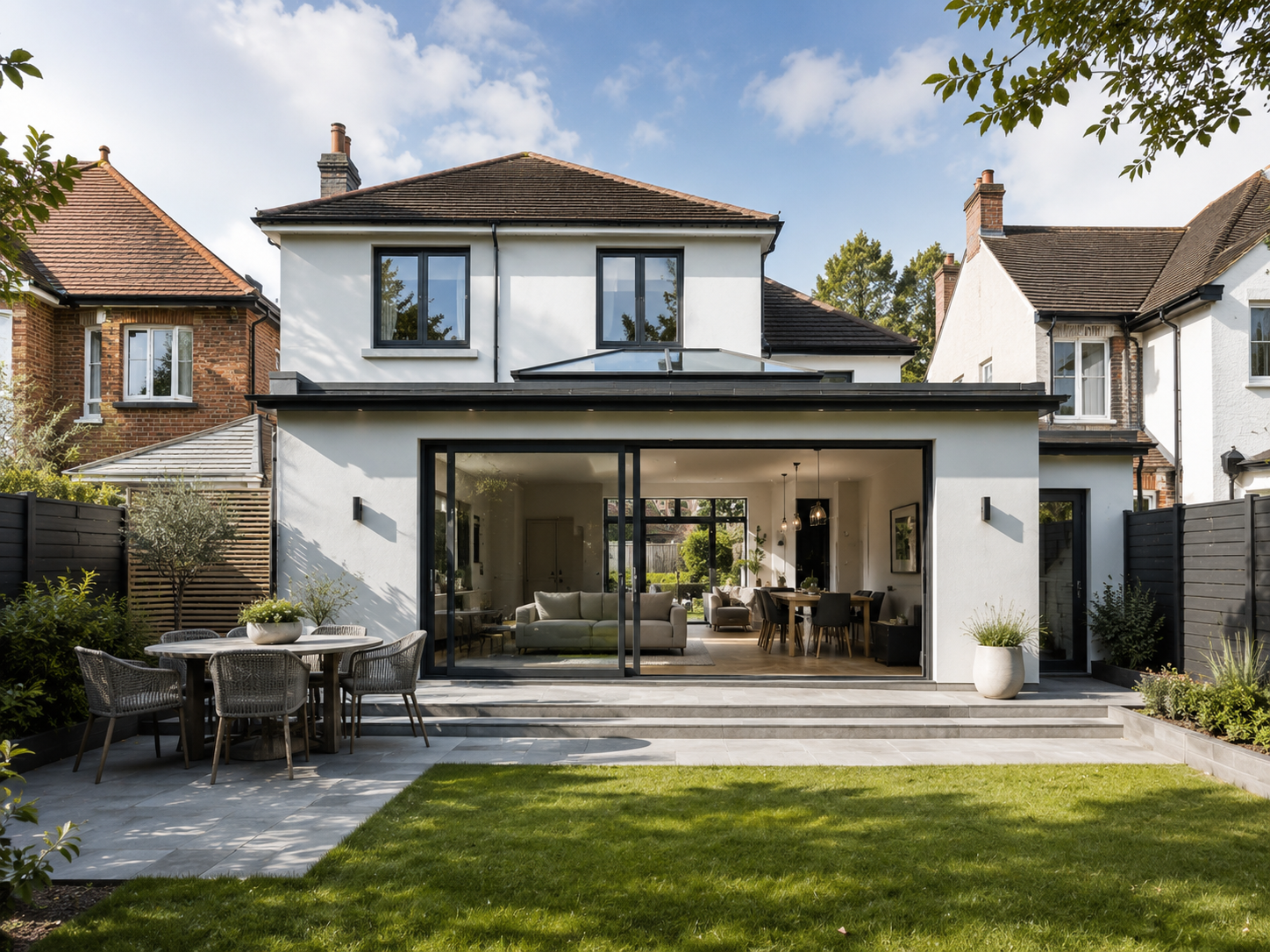 Rear single storey extension for a larger Colchester family home